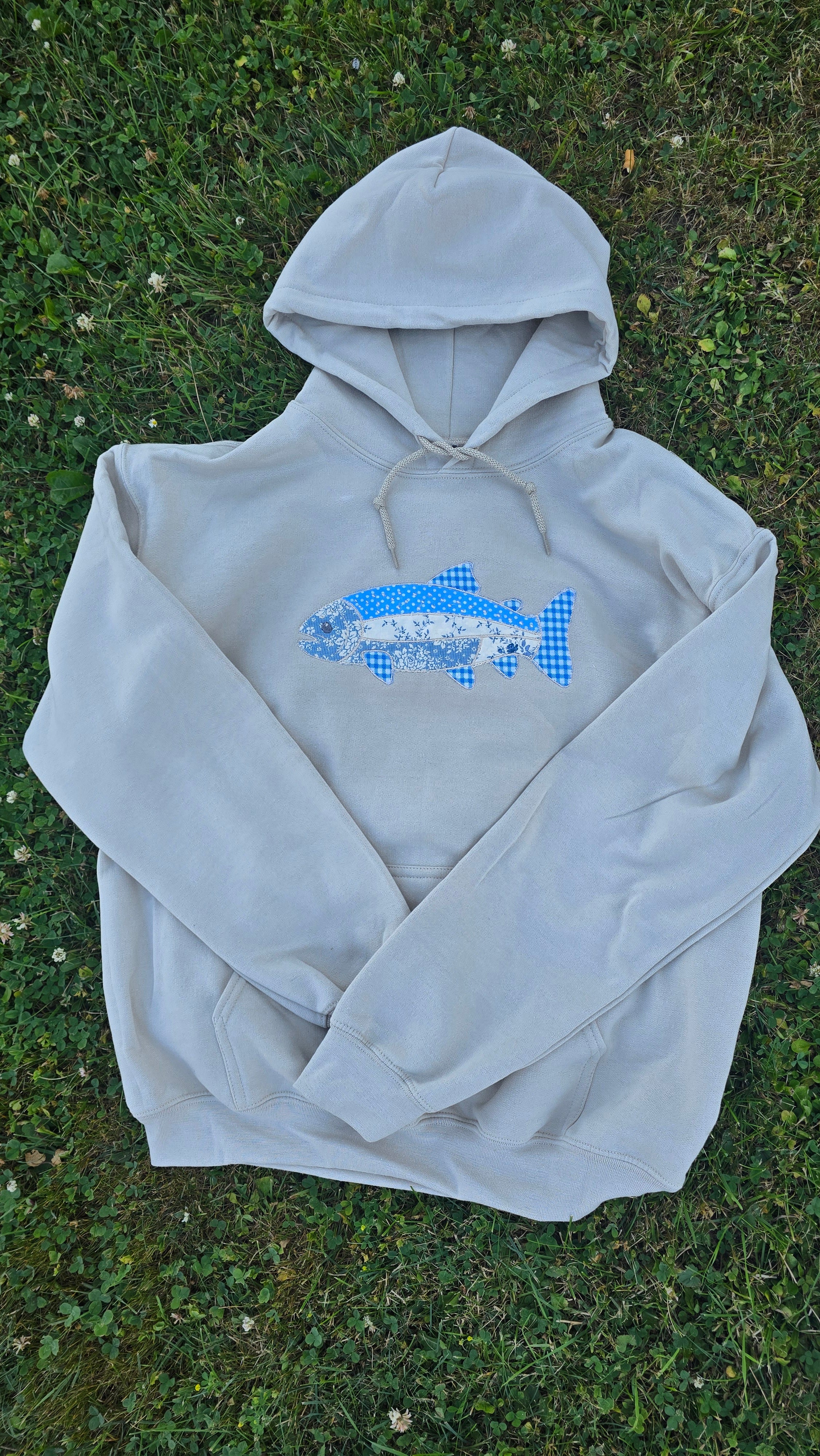 Patchwork Blue Trout - Hoodie