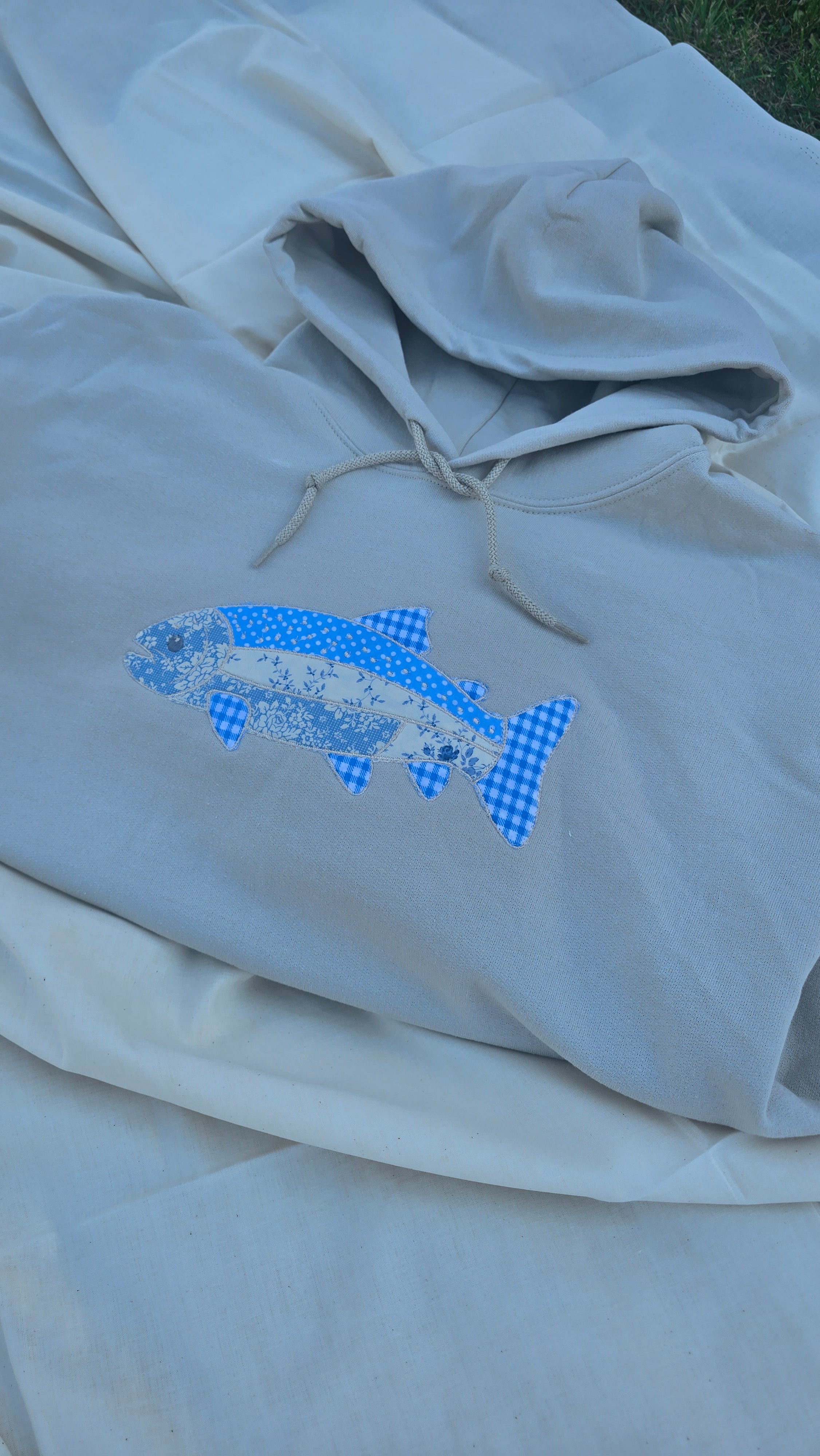 Patchwork Blue Trout - Hoodie